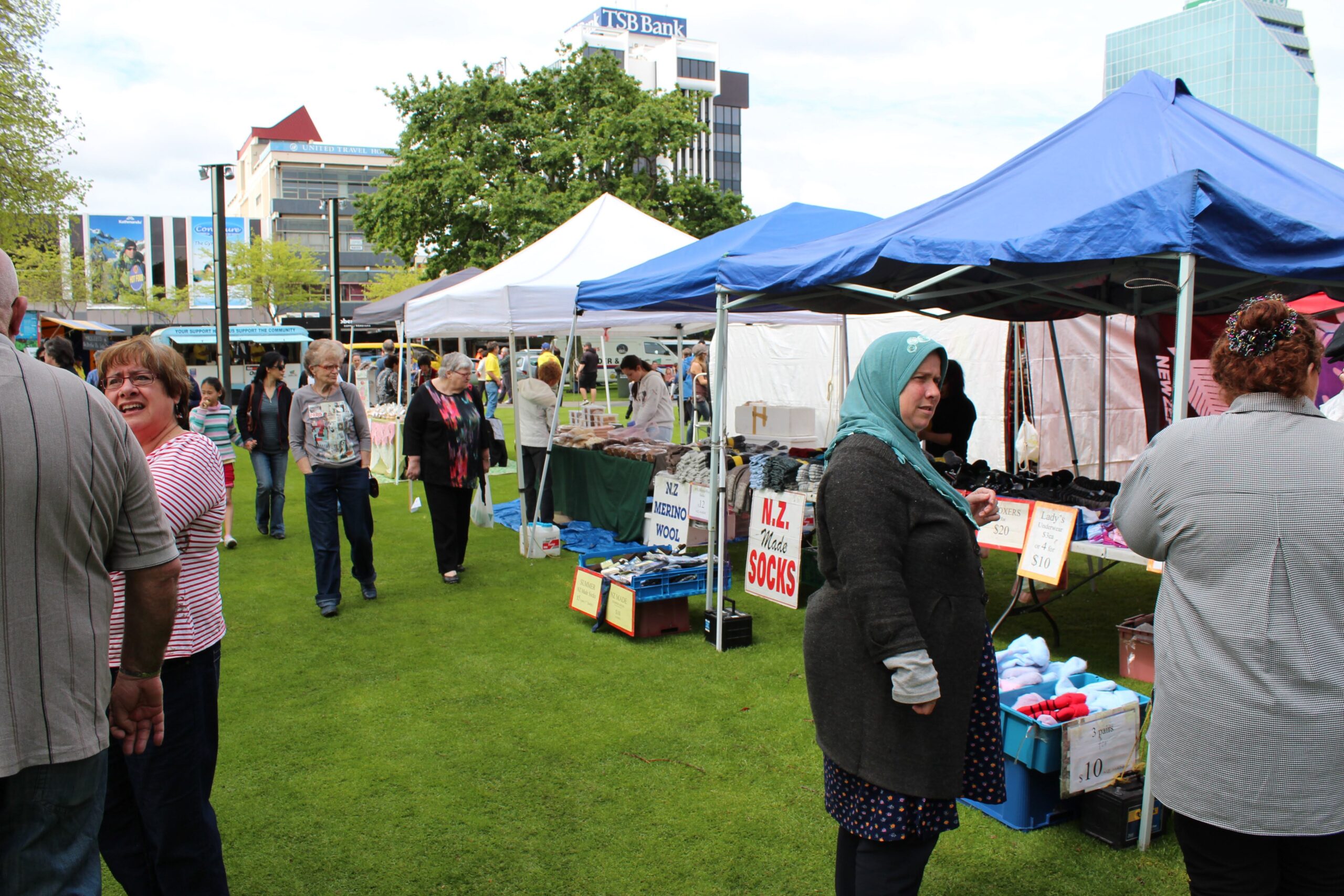 Stalls at Lions Market Day in The Square