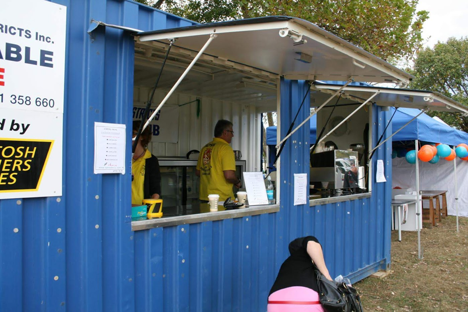 Inside the Lions Event Kiosk