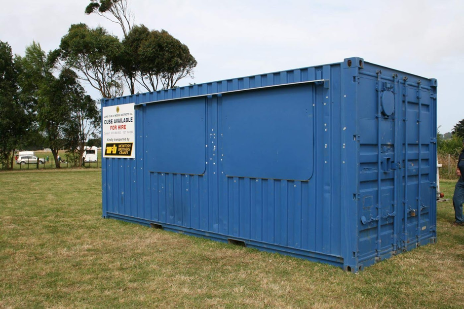 The Lions Event Kiosk set up at an event